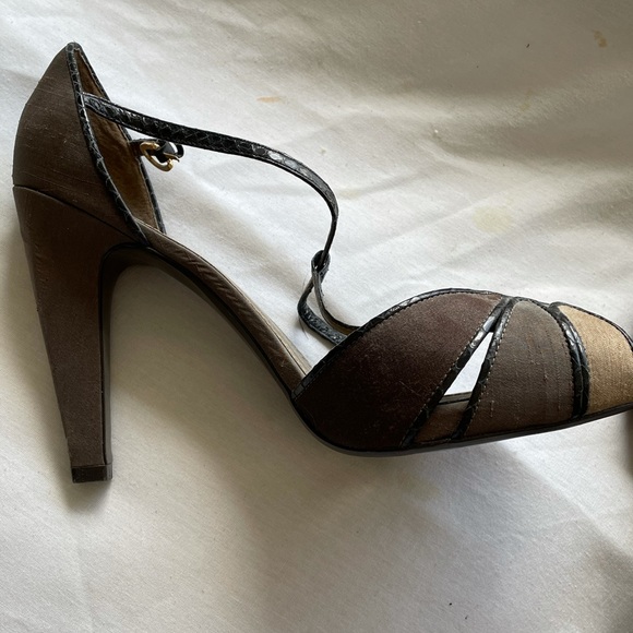 Shades of brown and black Paola heels - Picture 6 of 7